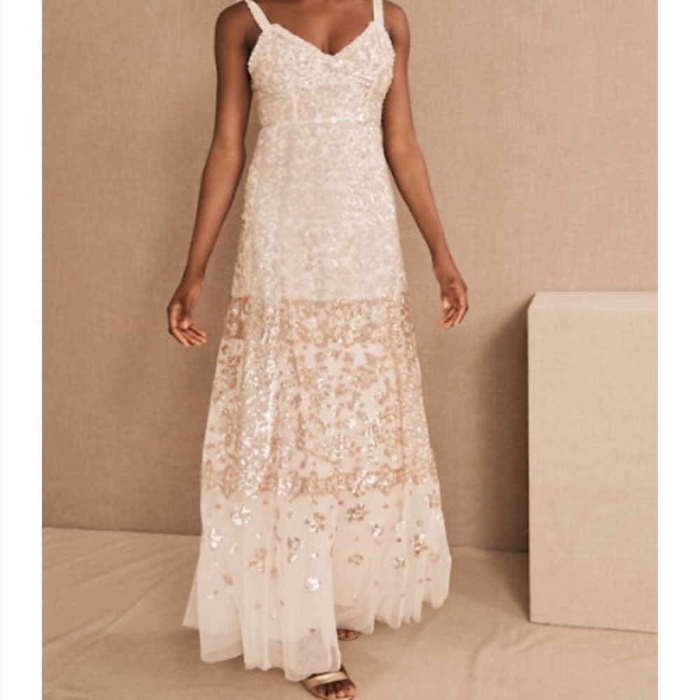 Needle and Thread Patchwork Sequin Cami Gown